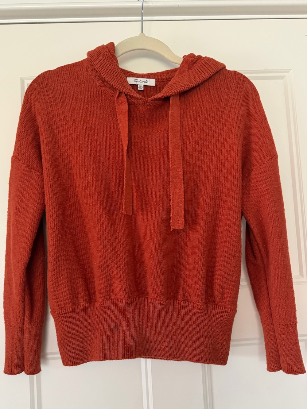 Madewell Clairview Hoodie Sweater, Maple Glow, Size XXS